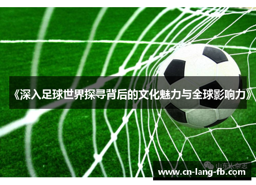 《深入足球世界探寻背后的文化魅力与全球影响力》